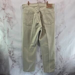 Levis Jeans Mens 36 X 29 505 Beige Tan Brown Y2K Denim Rigid Button Fly Vtg